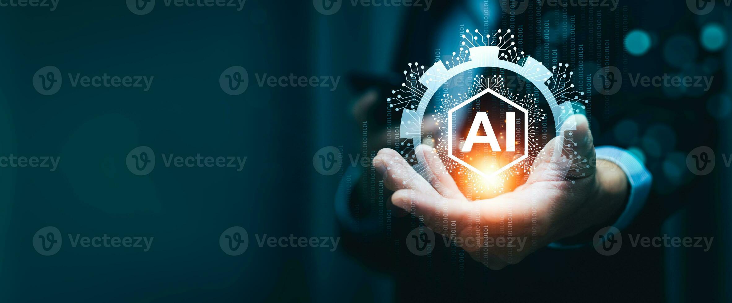 AI technology enhances businesses by processing data, improving decision-making, developing innovative products, automating processes, and boosting competitiveness. future technology,  innovation photo