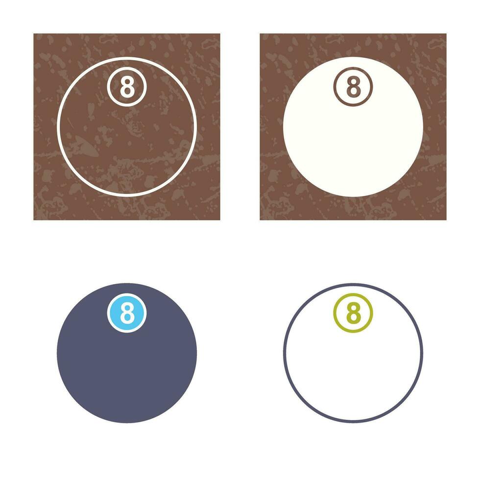 Unique Eight Ball Vector Icon