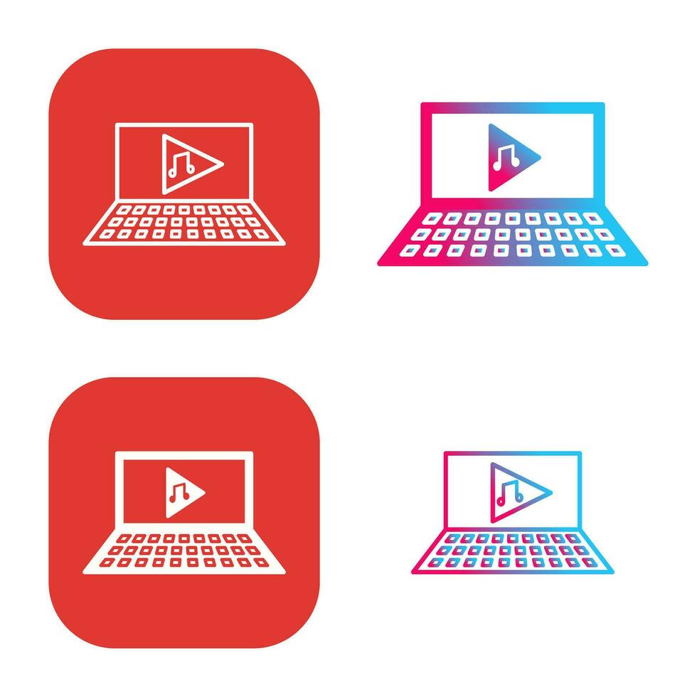 Unique Play Music Vector Icon
