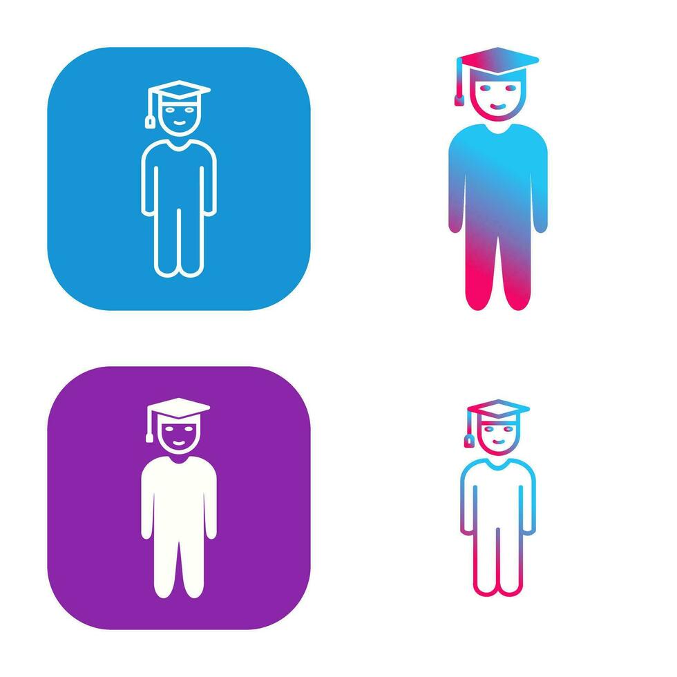 Unique Student Standing Vector Icon