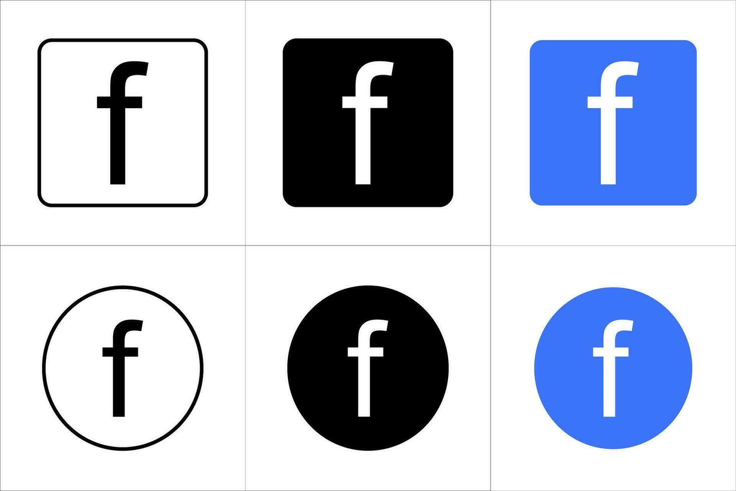 diseño de icono de facebook vector