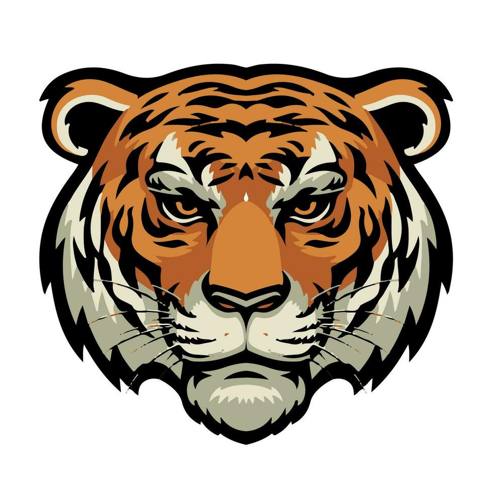 Tigre cabeza vector ilustración logo Tigre t camisa diseño