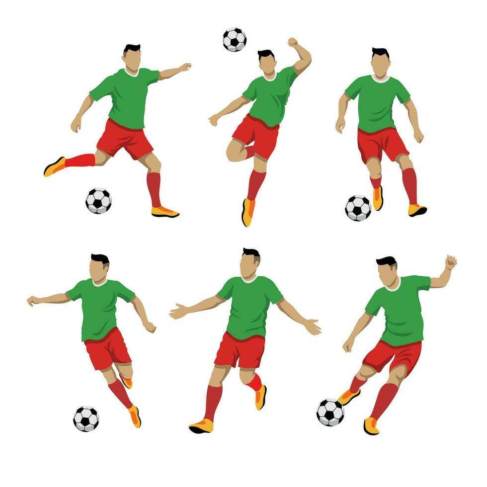 Football Player Man Illustration  Vector. Man Figure Football Vector