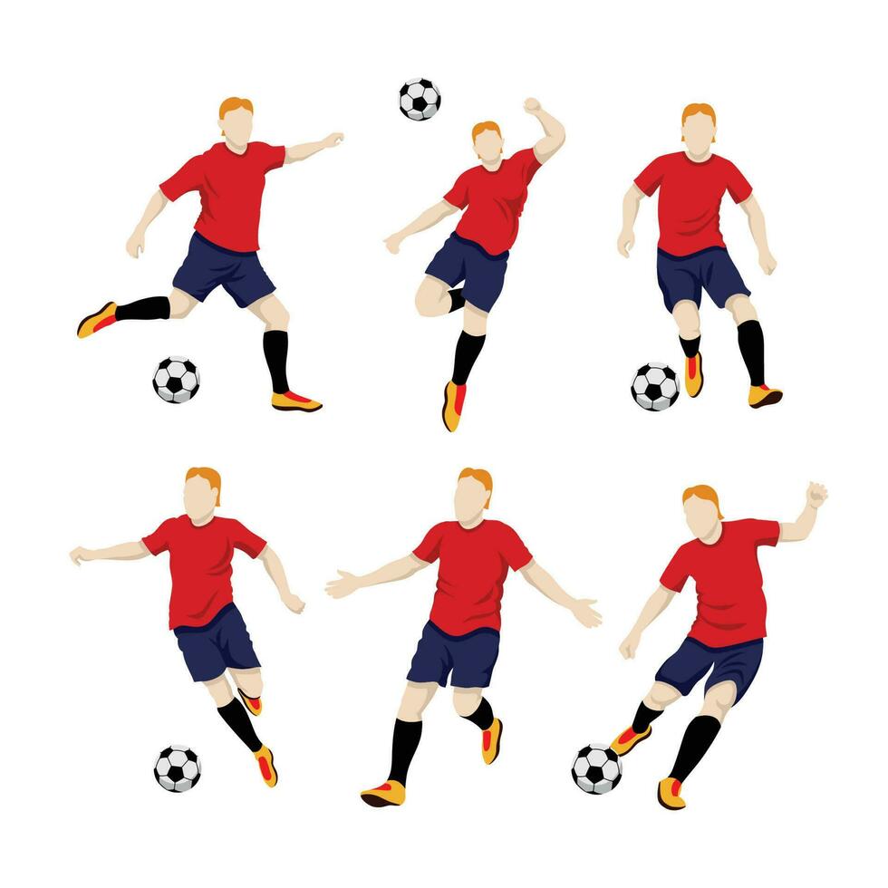 Football Player Man Illustration  Vector. Man Figure Football Vector