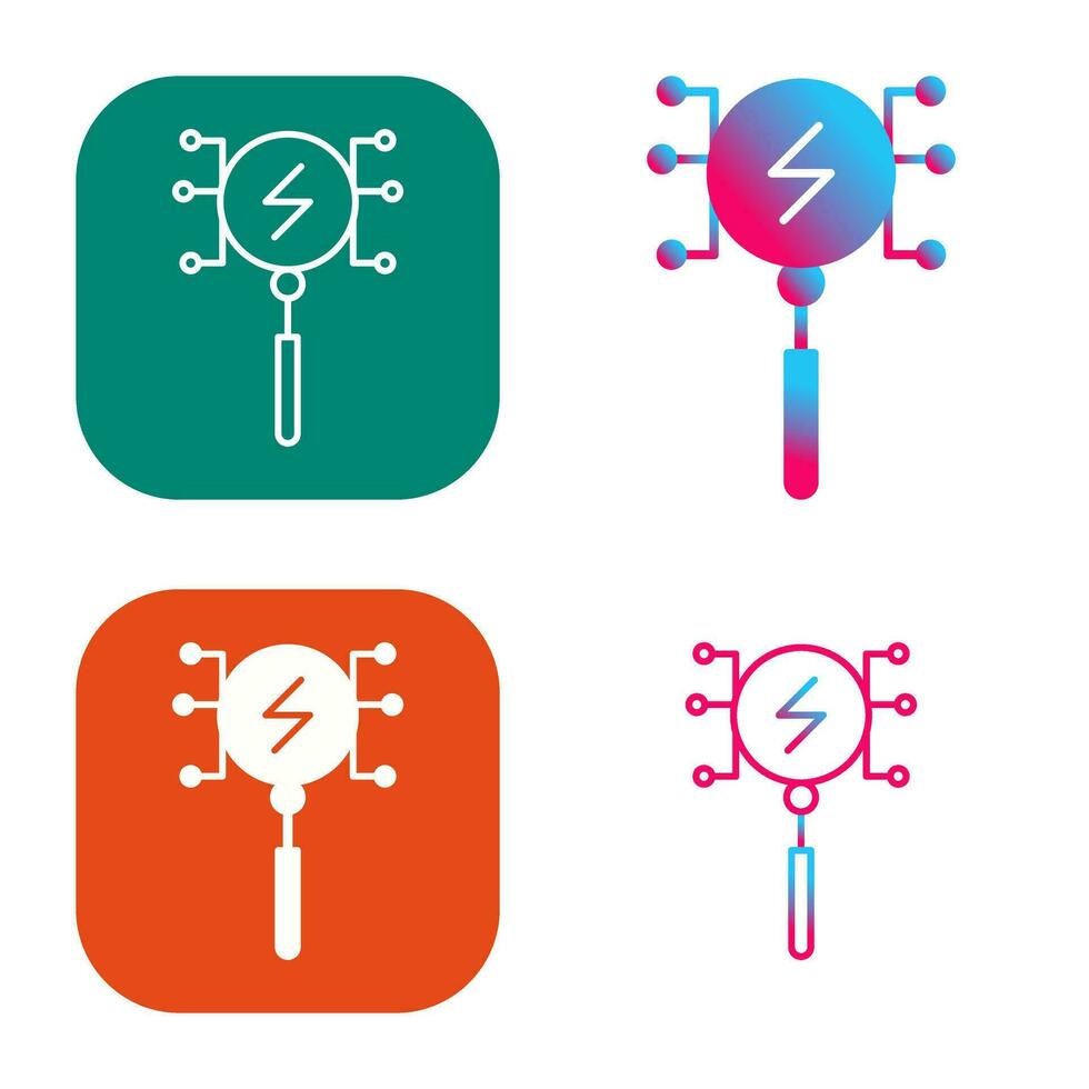 Unique Intelligent Search Vector Icon