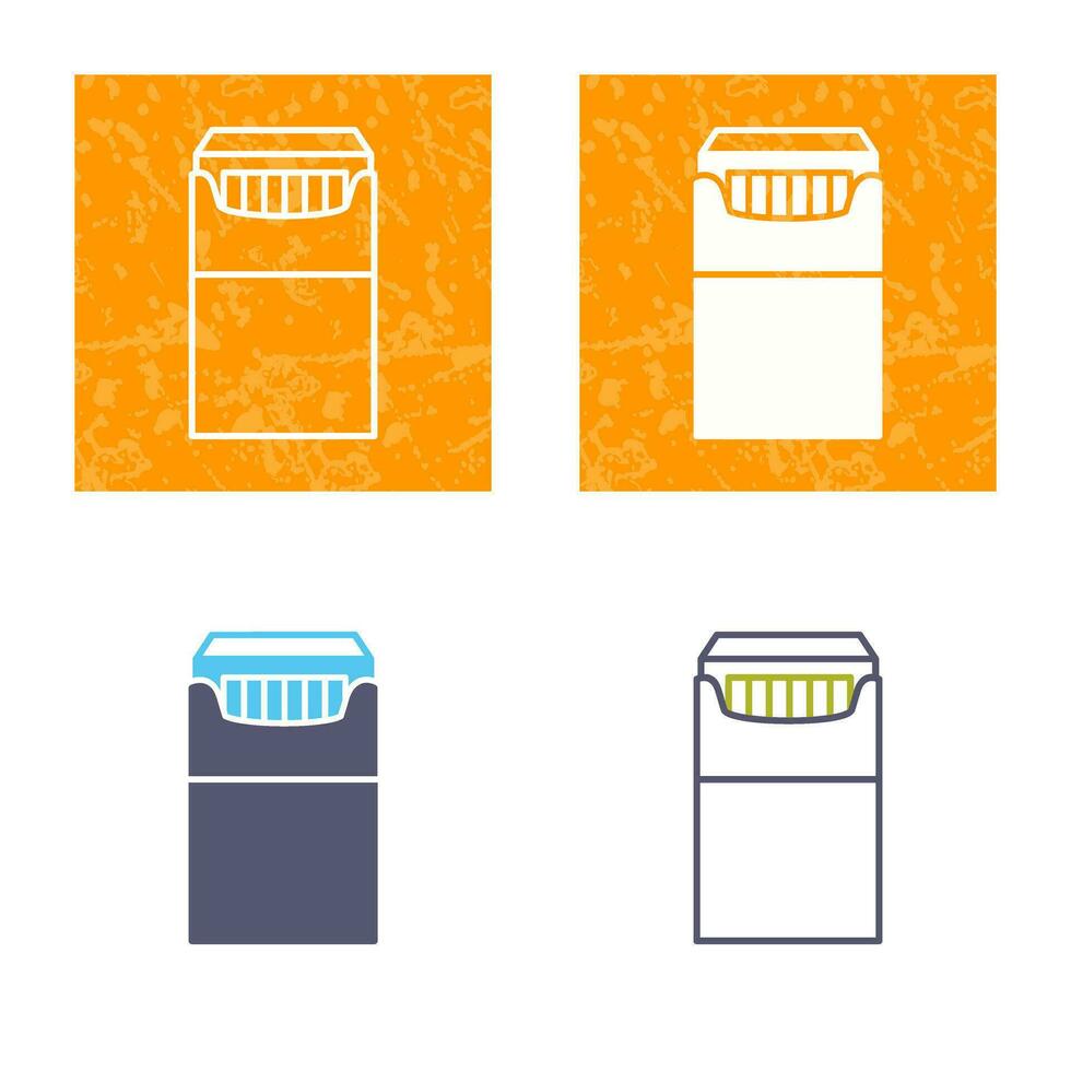 Unique Packet of Cigarettes Vector Icon