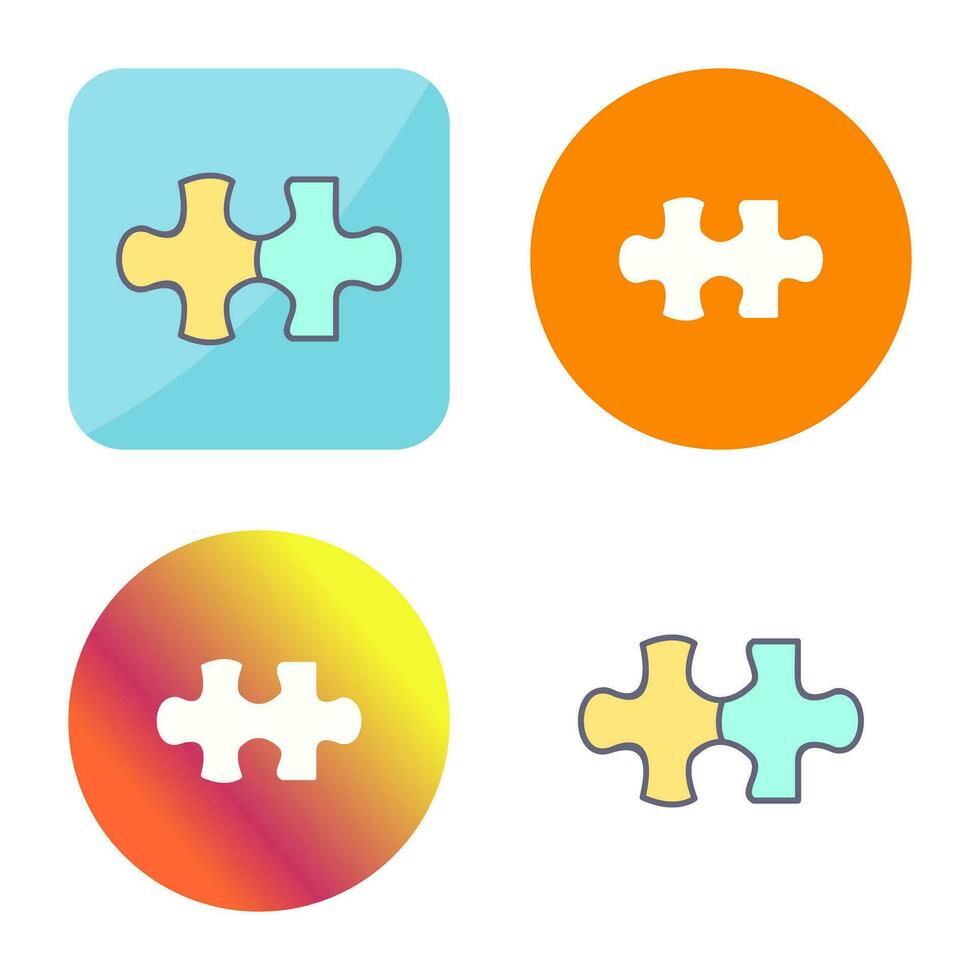 Unique Puzzle Piece Vector Icon