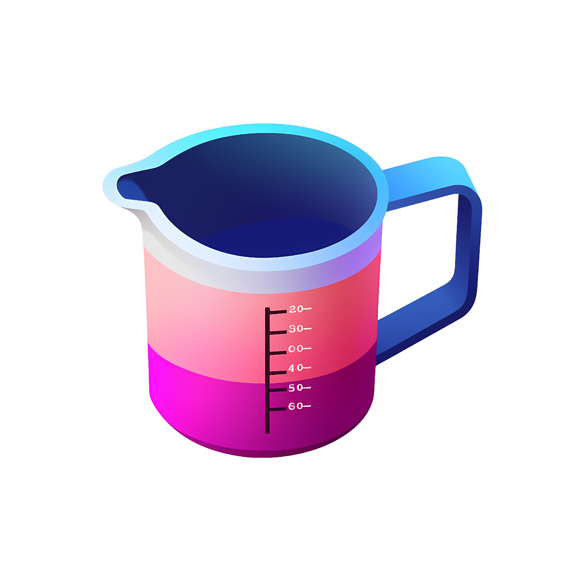 Ai Generated Colorful Measuring Cup With A Blue And Pink Gradient Ai Generated Colorful Measuring Cup With A Blue And Pink Gradient Png