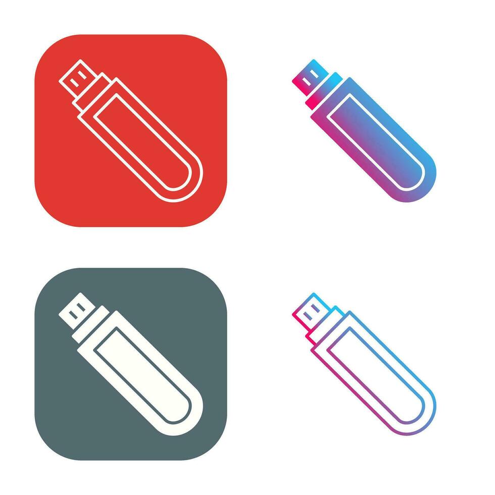 Unique USB Drive Vector Icon