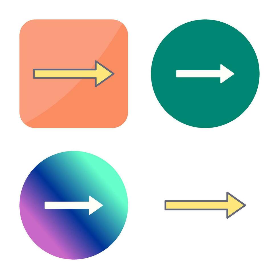 Unique Right Arrow Vector Icon