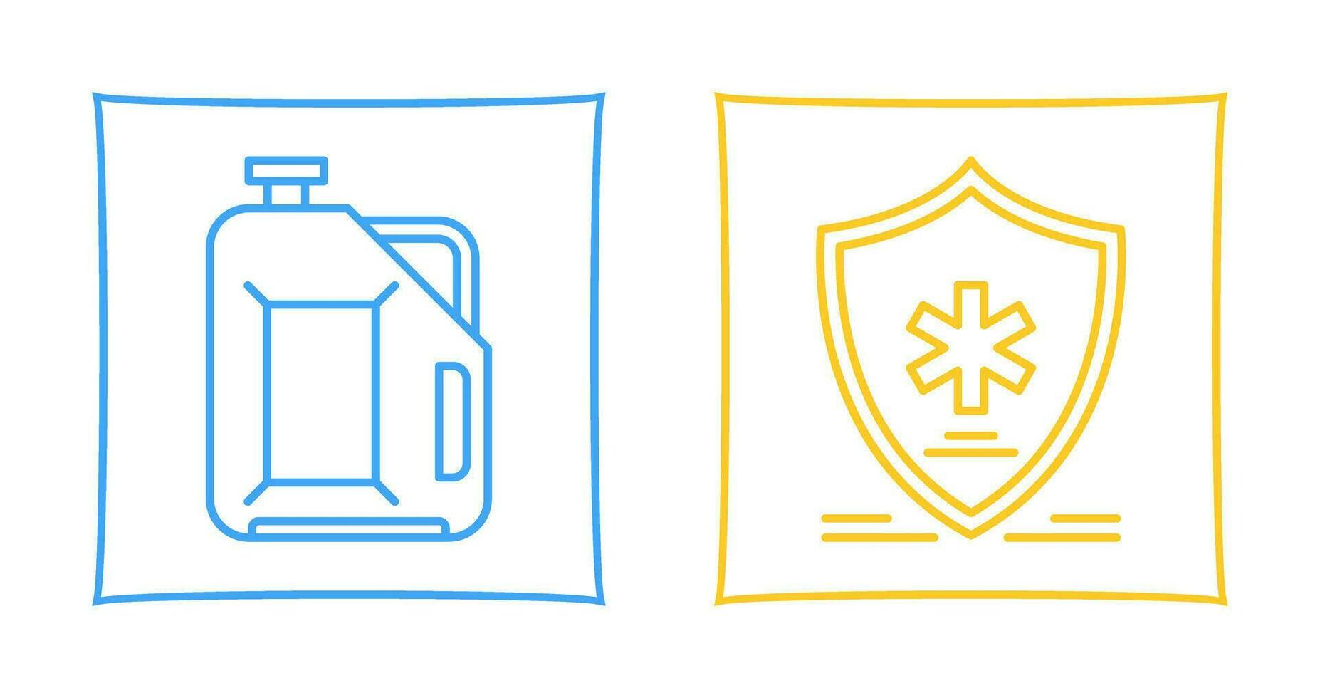 Jerrycan and Medical Symbol Icon vector