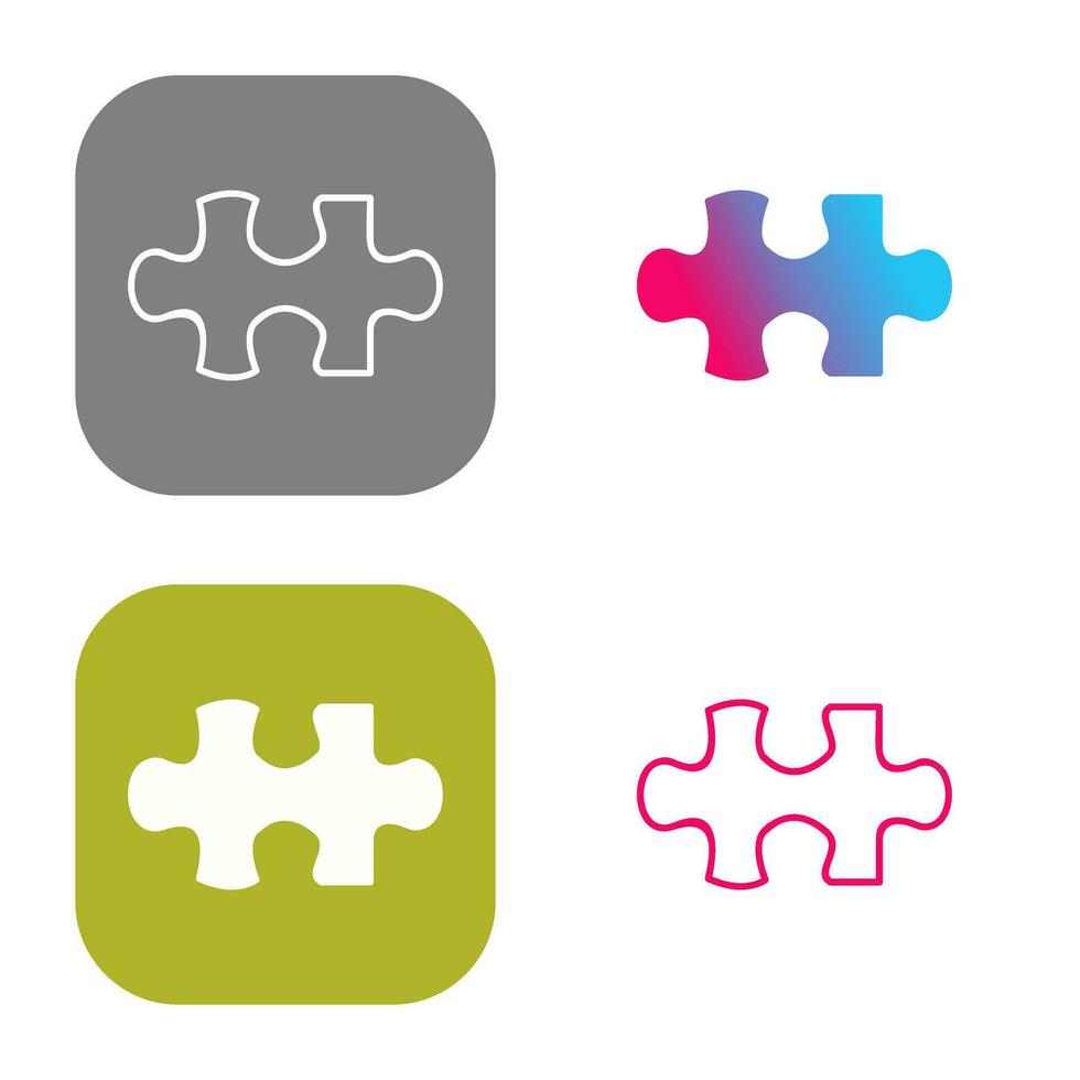 Unique Puzzle Piece Vector Icon