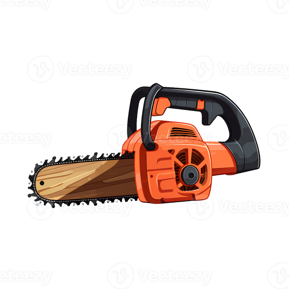 Ai generated chainsaw on a transparent background png