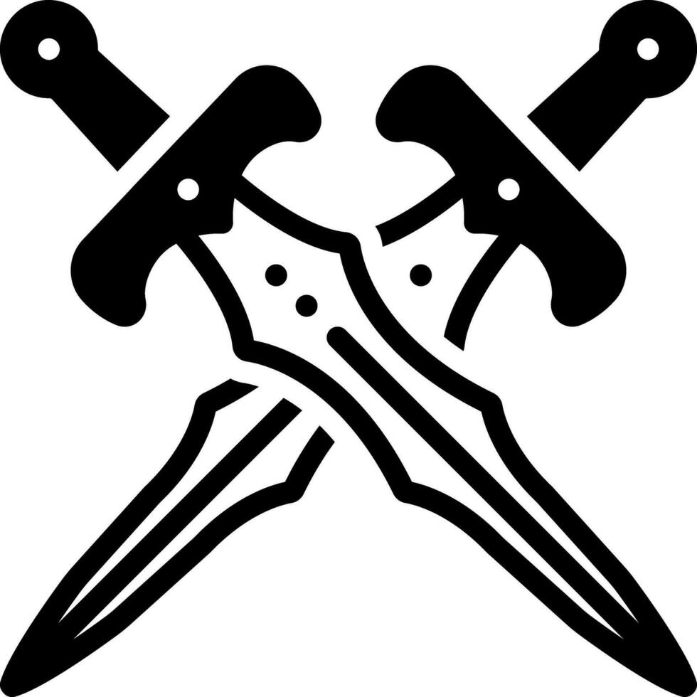 solid icon for sword vector