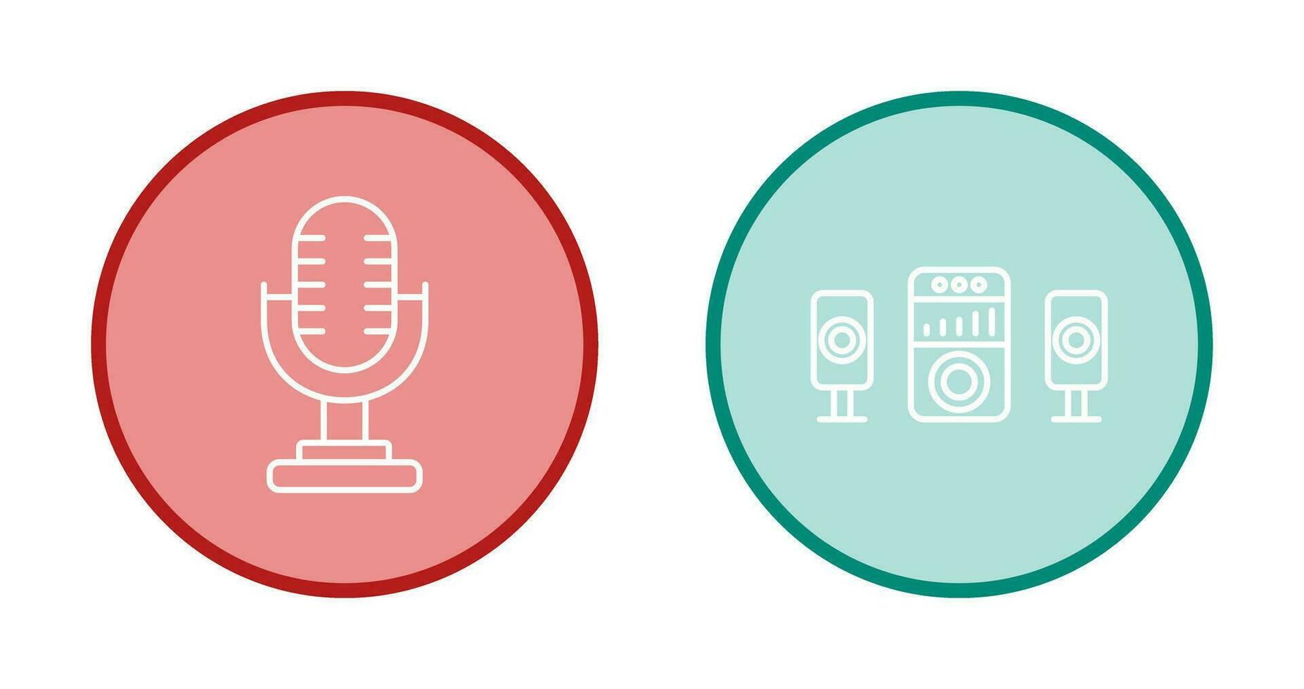 Microphone and Sound System Icon vector