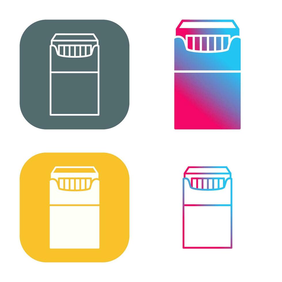 Unique Packet of Cigarettes Vector Icon