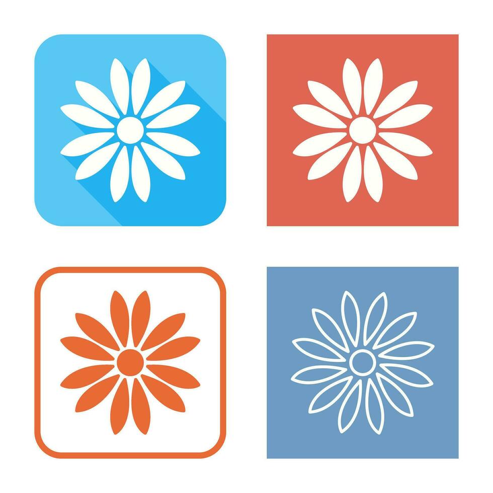 Unique Flower Vector Icon