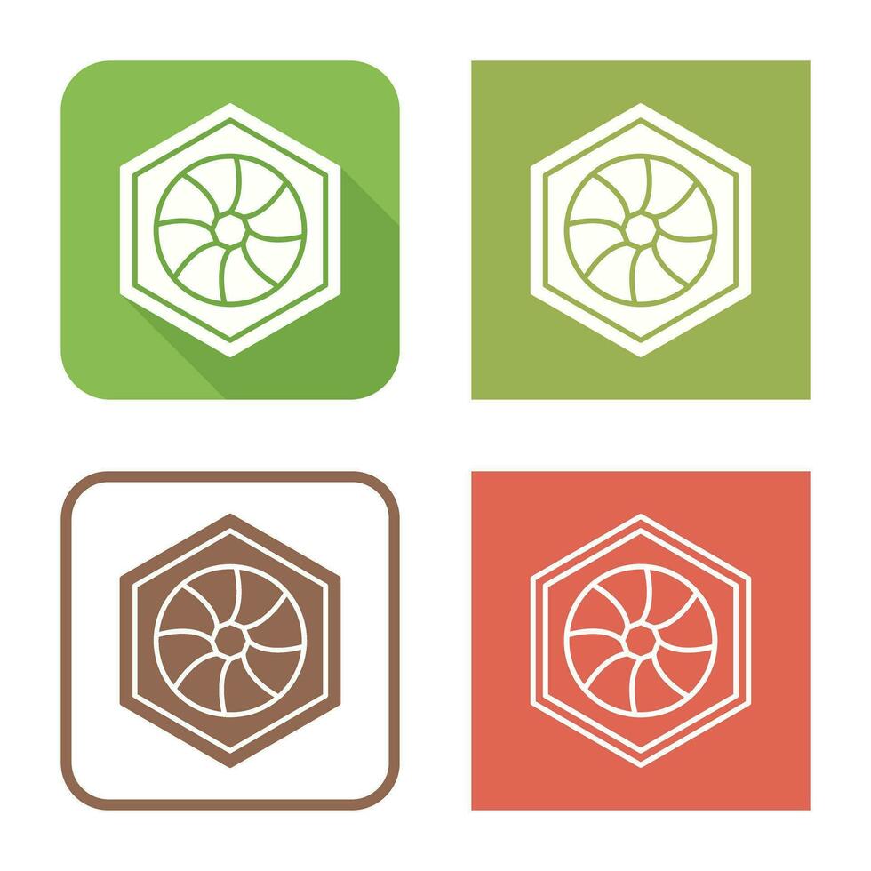 Unique Hexagonal Diaphram Vector Icon