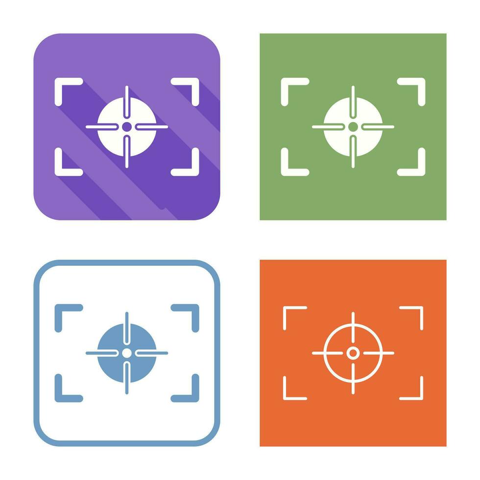 Unique Focus Horizontal Vector Icon