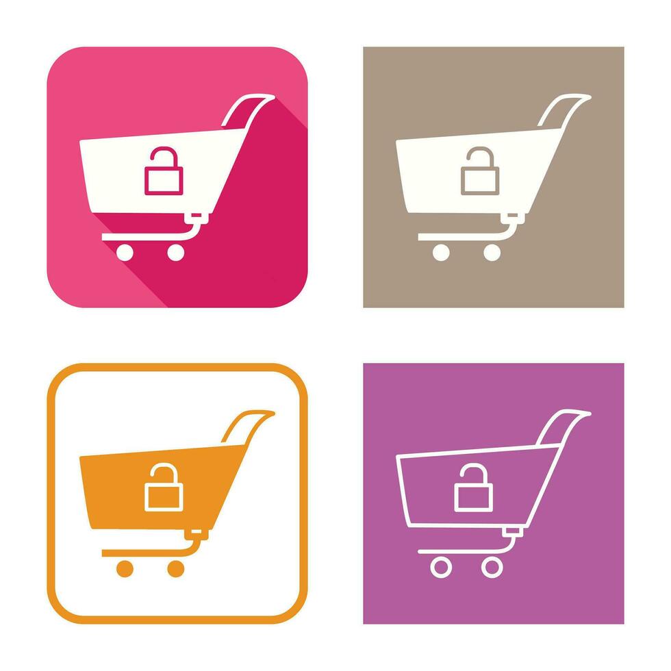 Unique Unlock Cart Vector Icon