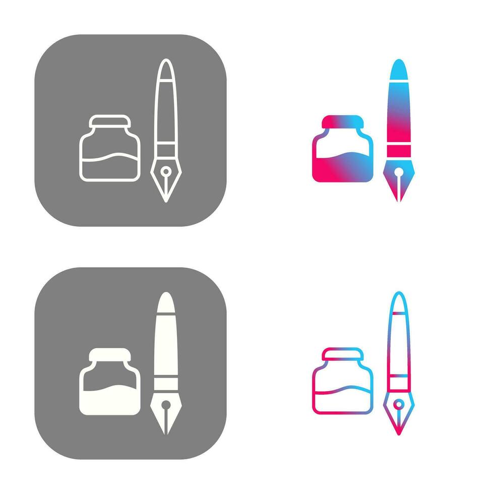 Ink and Pen Vector Icon