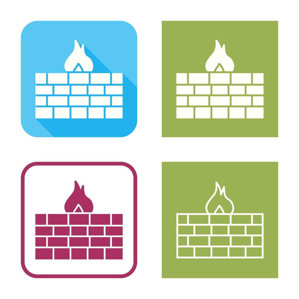 Unique Firewall Vector Icon