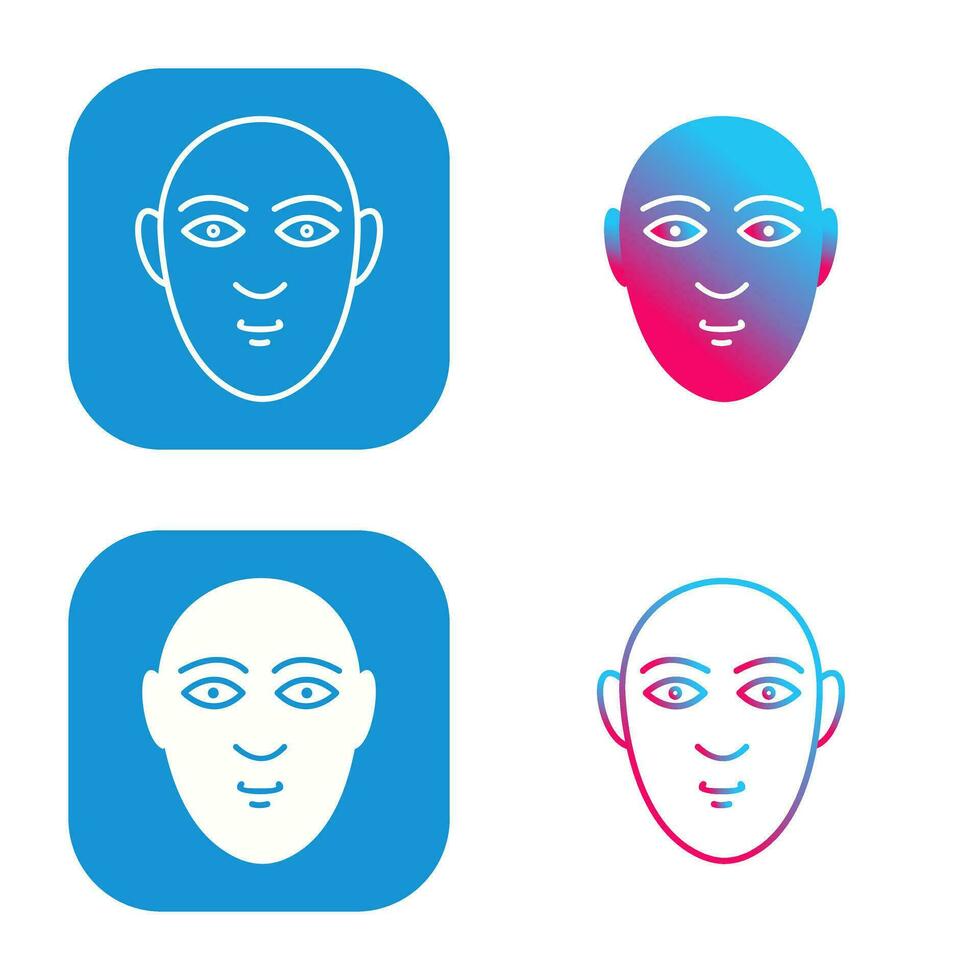 icono de vector de rostro humano