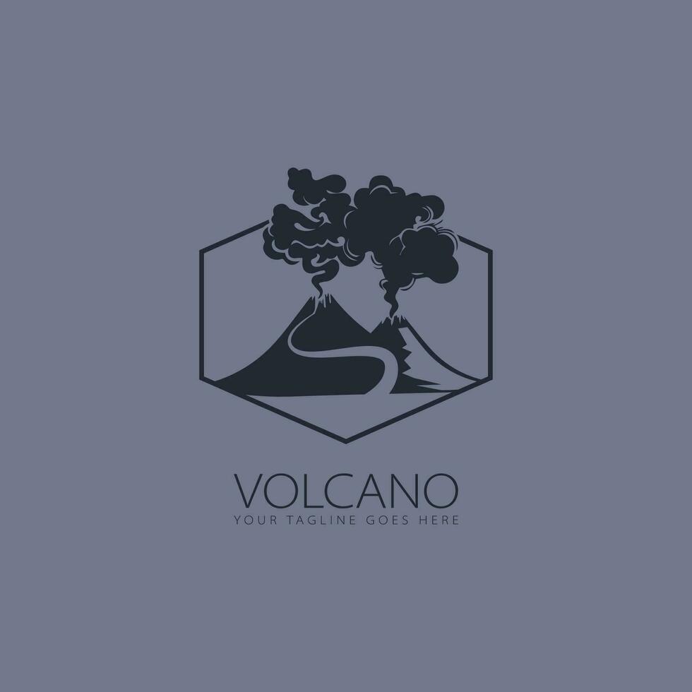 volcán logo vector