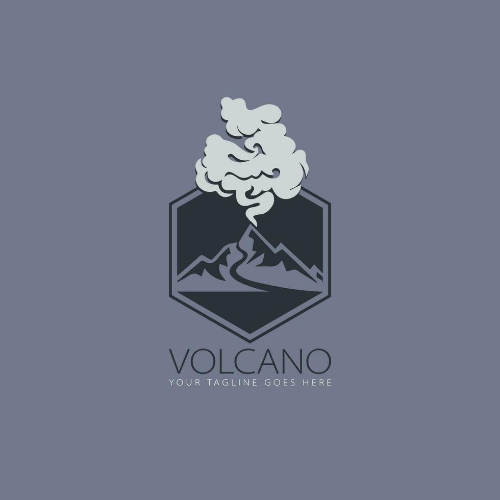 volcano logo vector