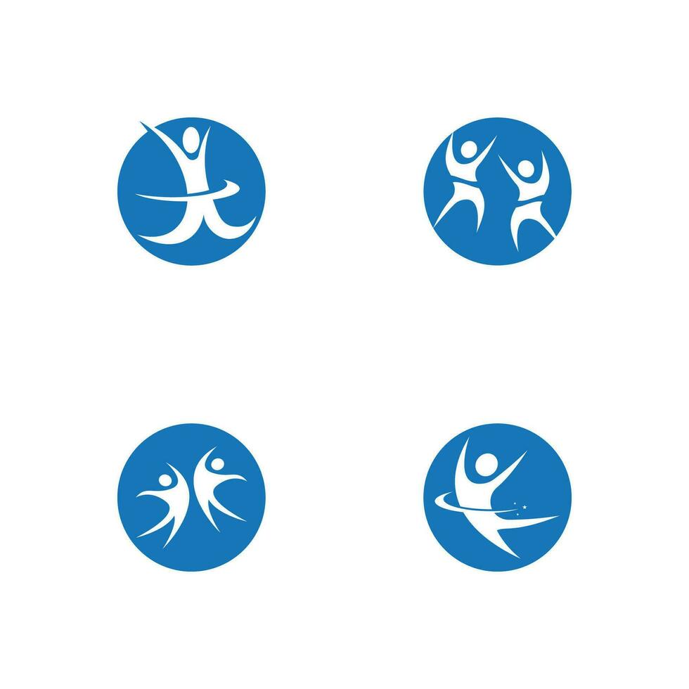 Health People Life Logo Vector Illustration