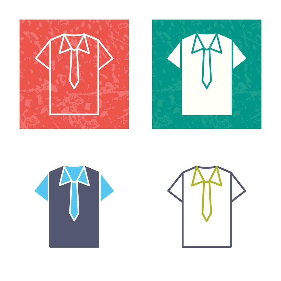 icono de vector de camisa y corbata