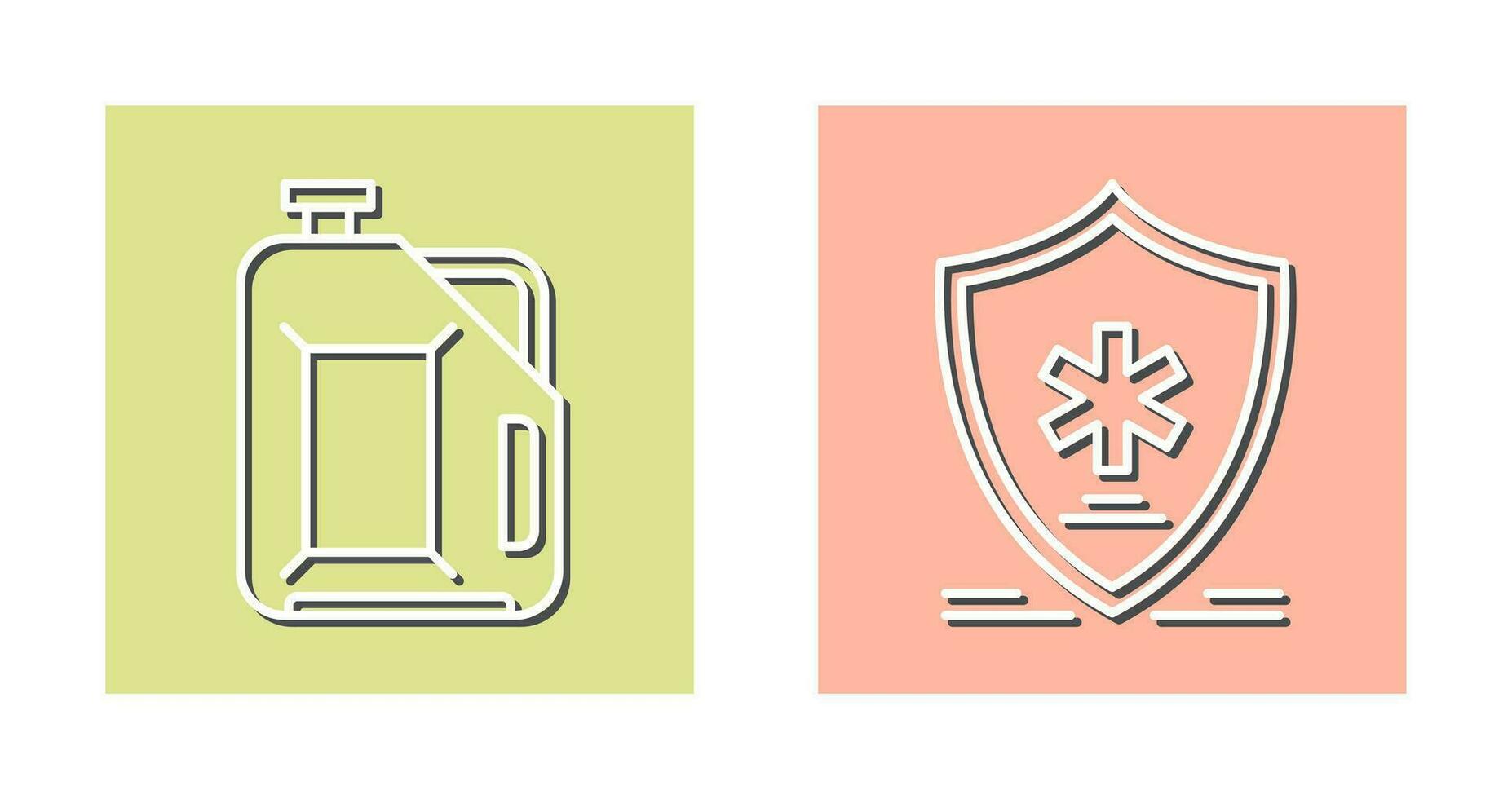 Jerrycan and Medical Symbol Icon vector