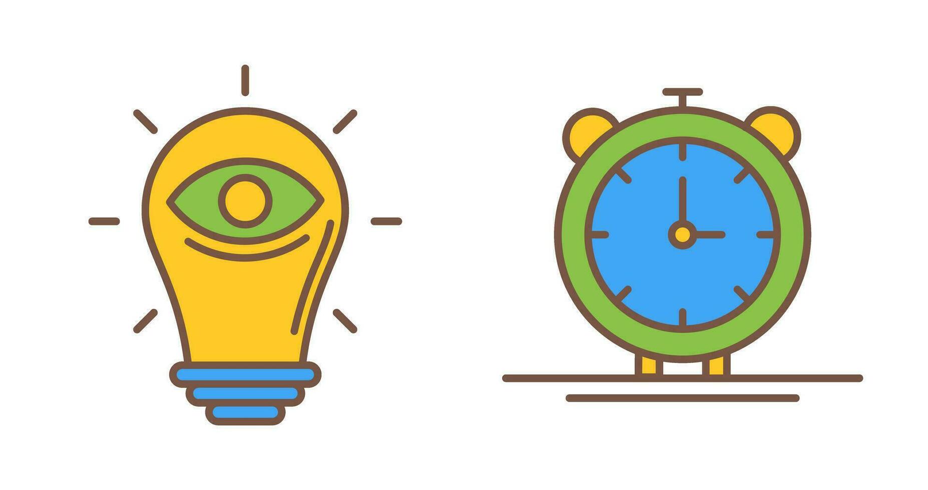 visionary and Alarm Bell Icon vector