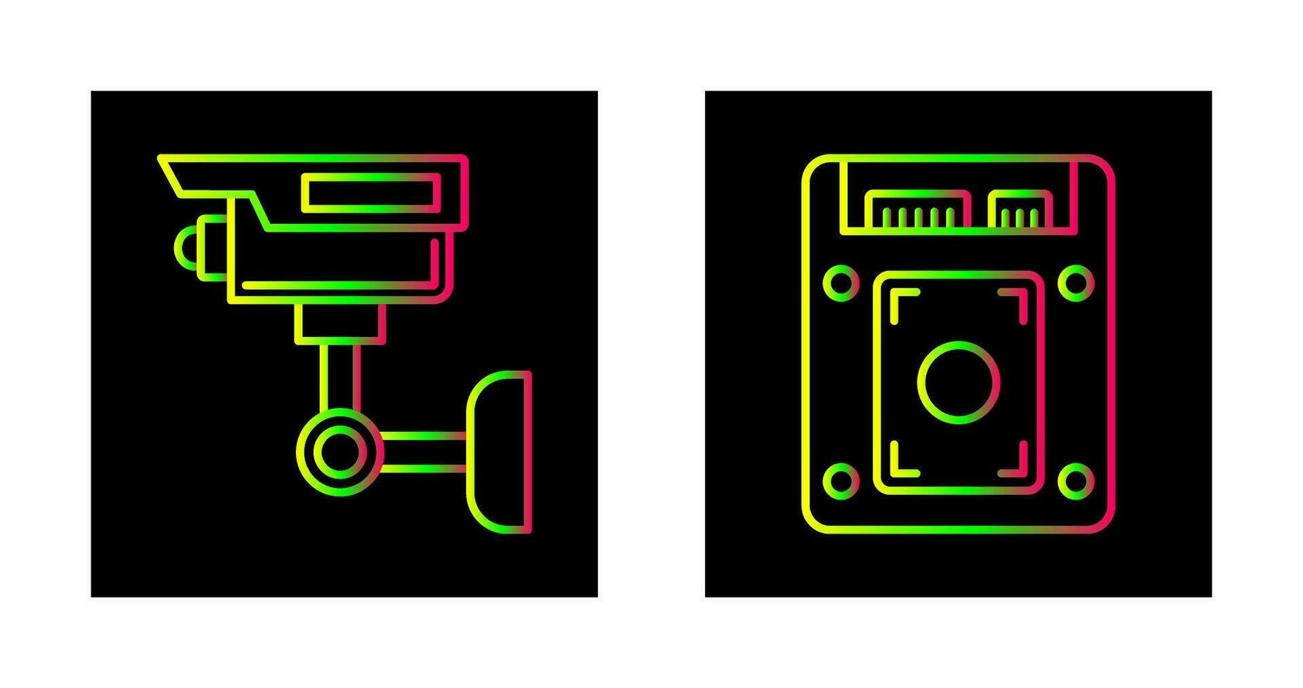 CcTv and Ssd Icon vector