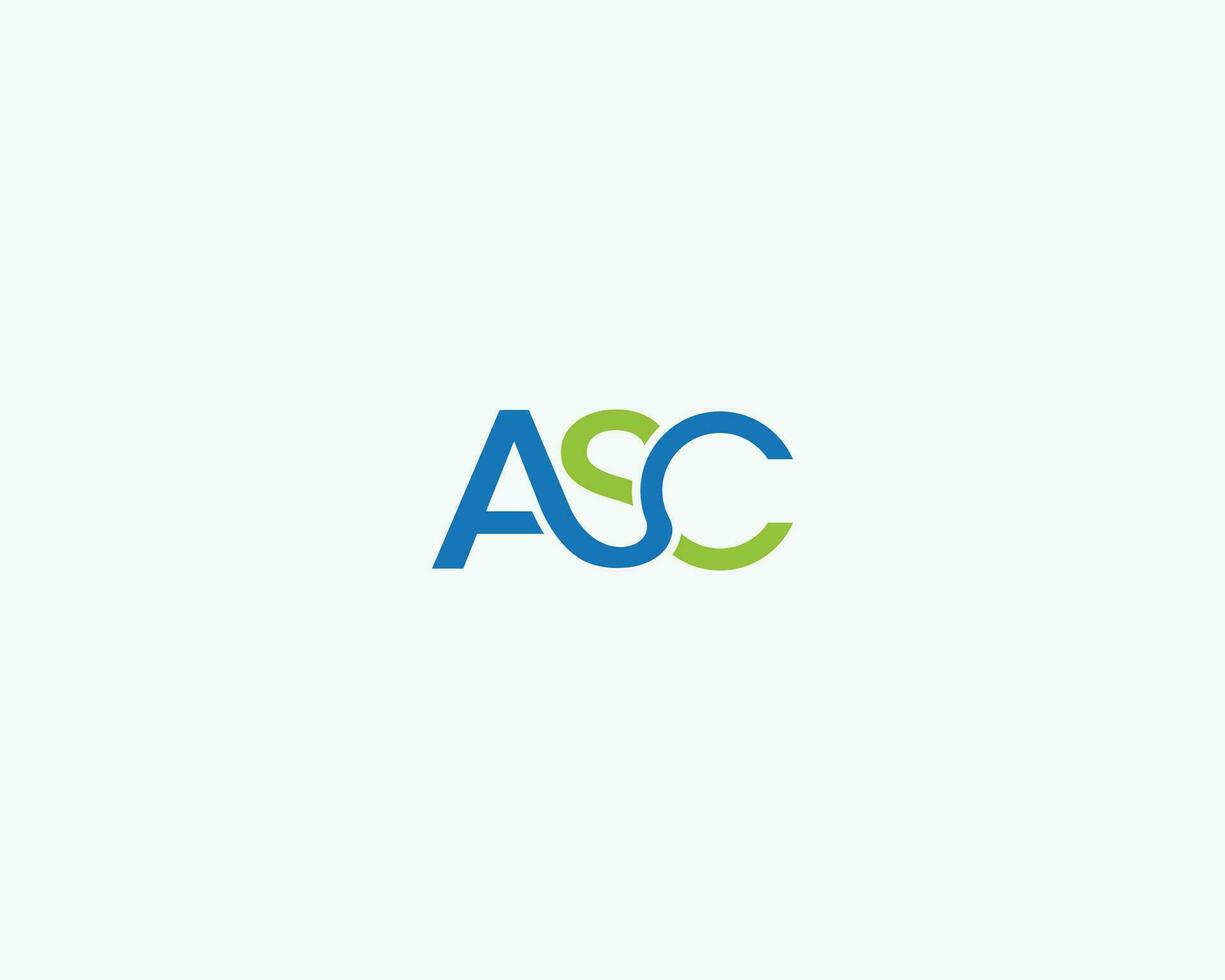 asc último logo diseño vector