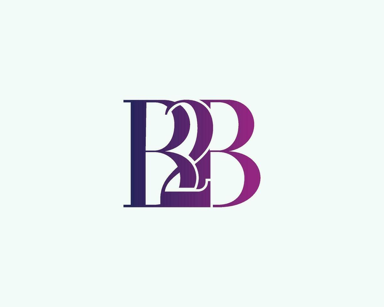 B2B Letter Logo Design vector