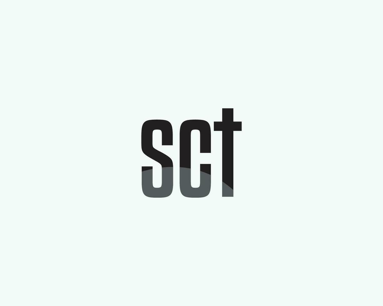 sct Iglesia letra logo diseño vector