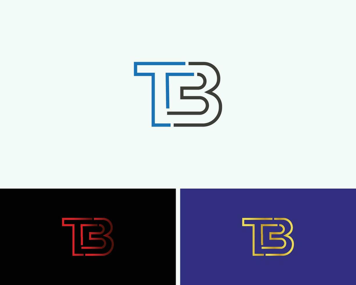 TB Letter Logo Design vector