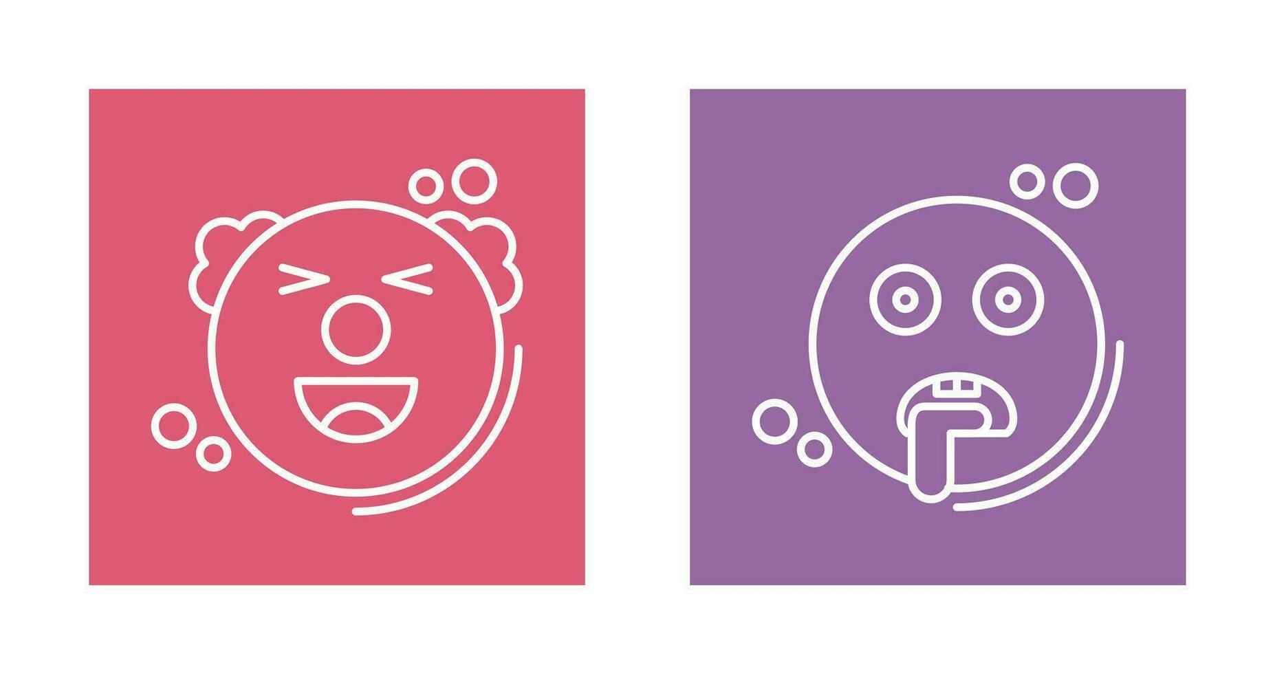 Clown and Drooling Icon vector