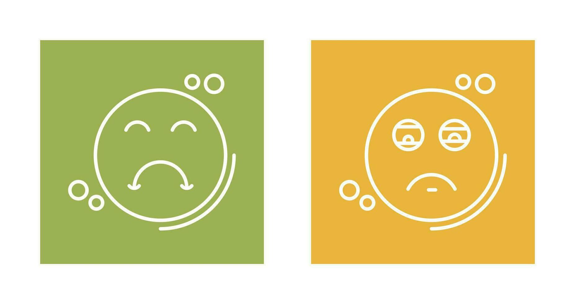 Tired and Upset Icon vector