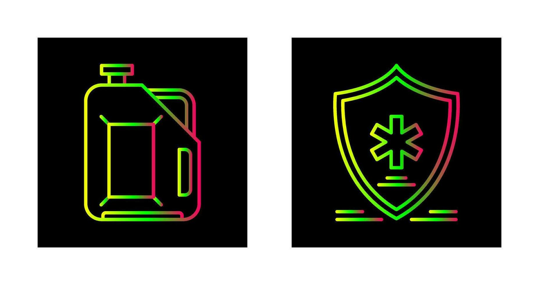 Jerrycan and Medical Symbol Icon vector