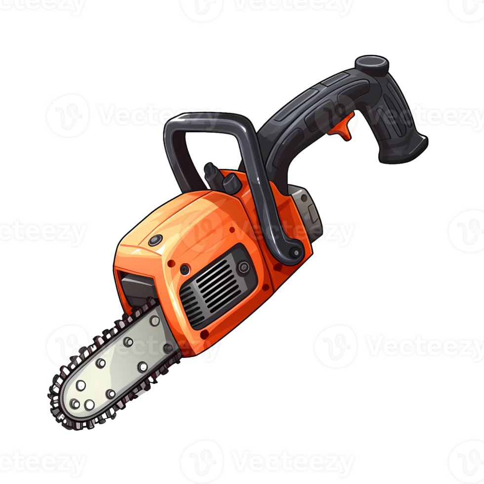 Ai generated chainsaw on a transparent background png