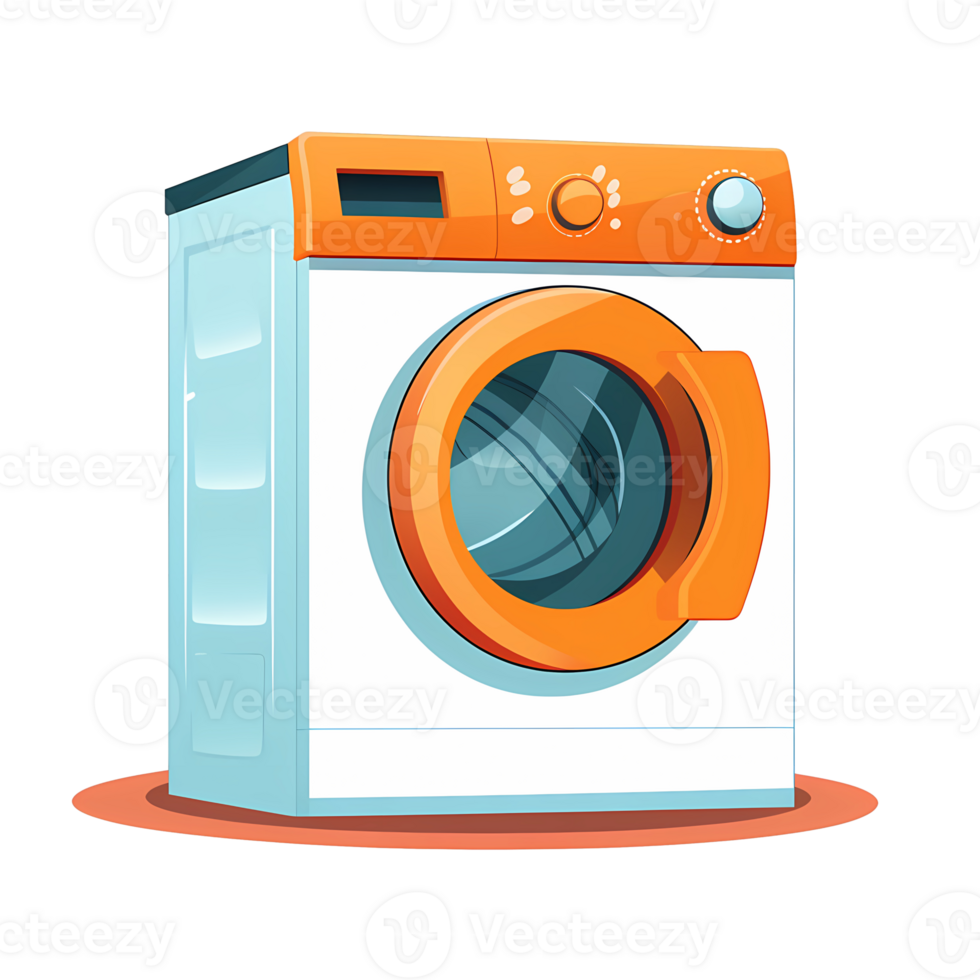 Ai generated washing machine icon on a transparent background png