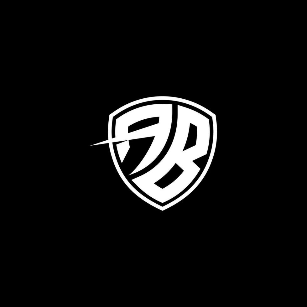 AB Initial Letter in Modern concept Monogram Shield Logo vector