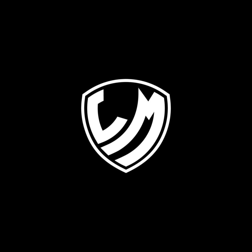 LM Initial Letter in Modern concept Monogram Shield Logo vector