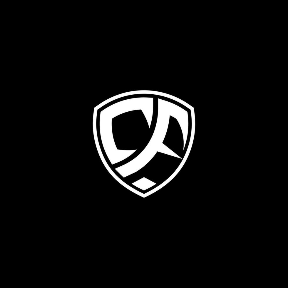CF Initial Letter in Modern concept Monogram Shield Logo vector