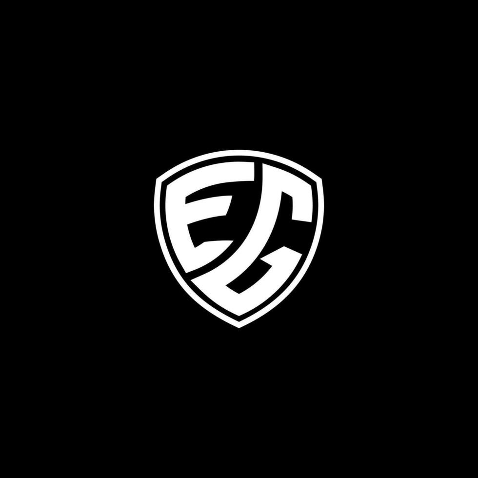 EG Initial Letter in Modern concept Monogram Shield Logo vector