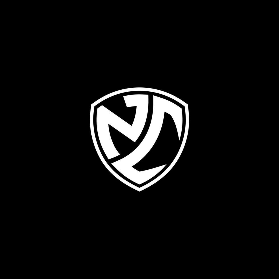 Carolina del Norte inicial letra en moderno concepto monograma proteger logo vector