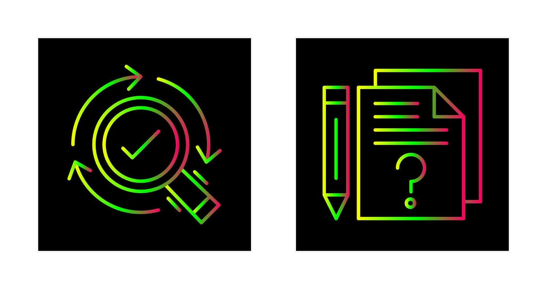 investigación y pregunta icono vector