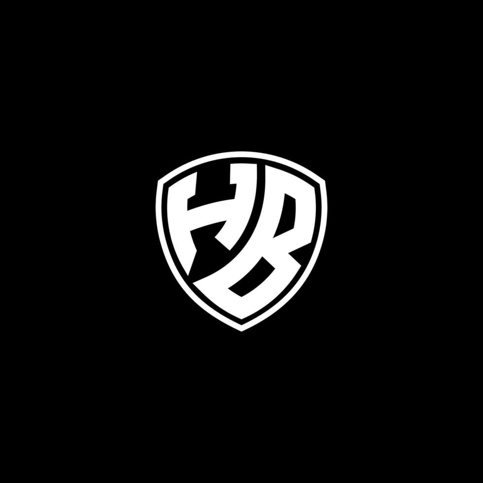HB Initial Letter in Modern concept Monogram Shield Logo vector